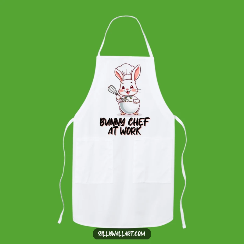 Funny Bunny Chef Apron: Whisking Fun Design, Perfect Kitchen Gift!
