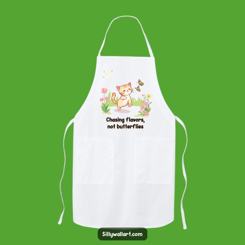 Funny Cat Garden Apron: Hilarious Chef Wear for Kitchen Fun