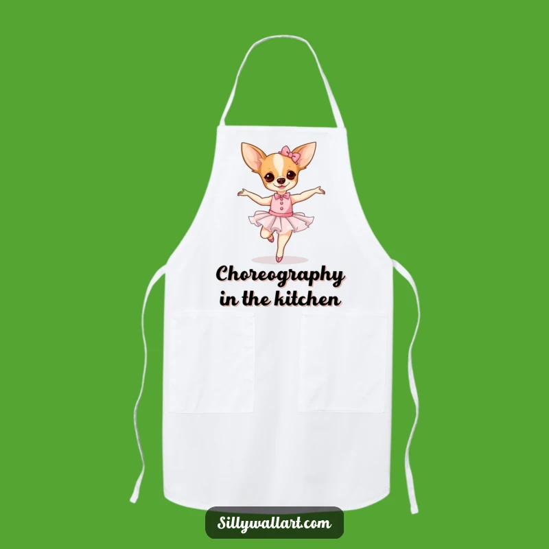 Funny Chihuahua Ballerina Apron: Hilarious Kitchen Dog Cookware Gift