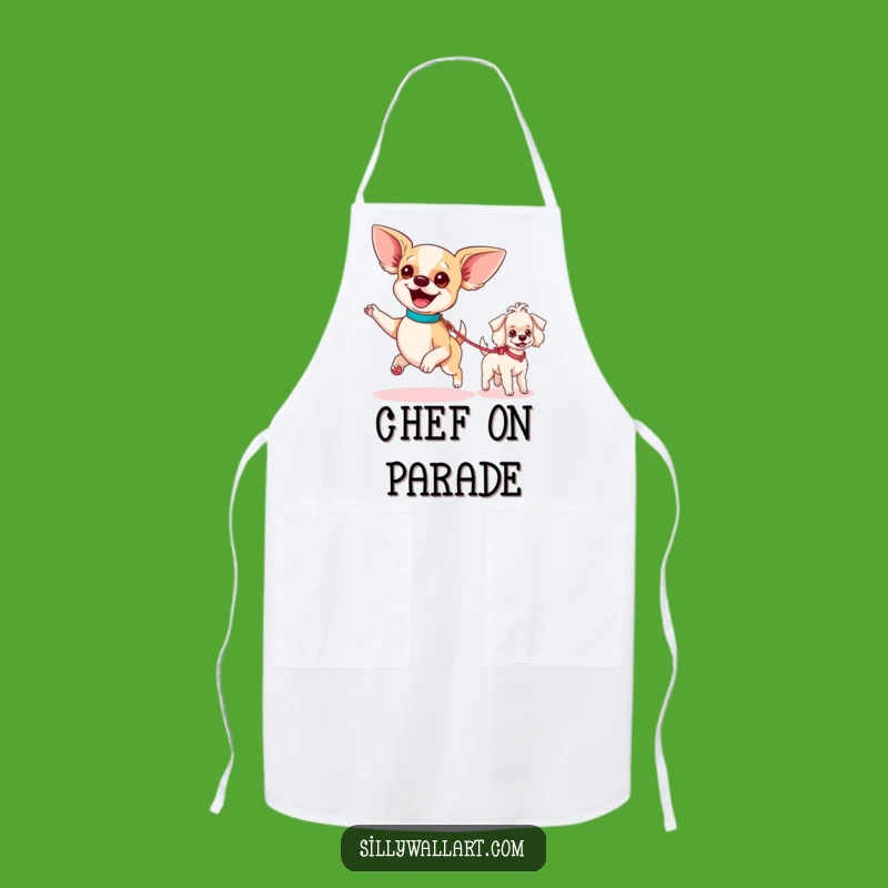 Funny Dog Parade Apron: Cook with Canine Companions in Style