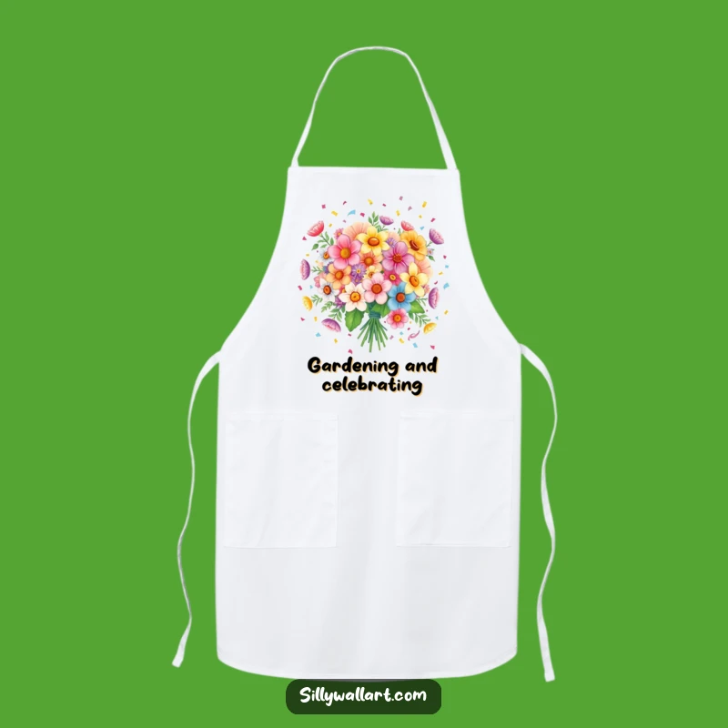 Funny Flower Confetti Apron - Add Festivity to Your Kitchen