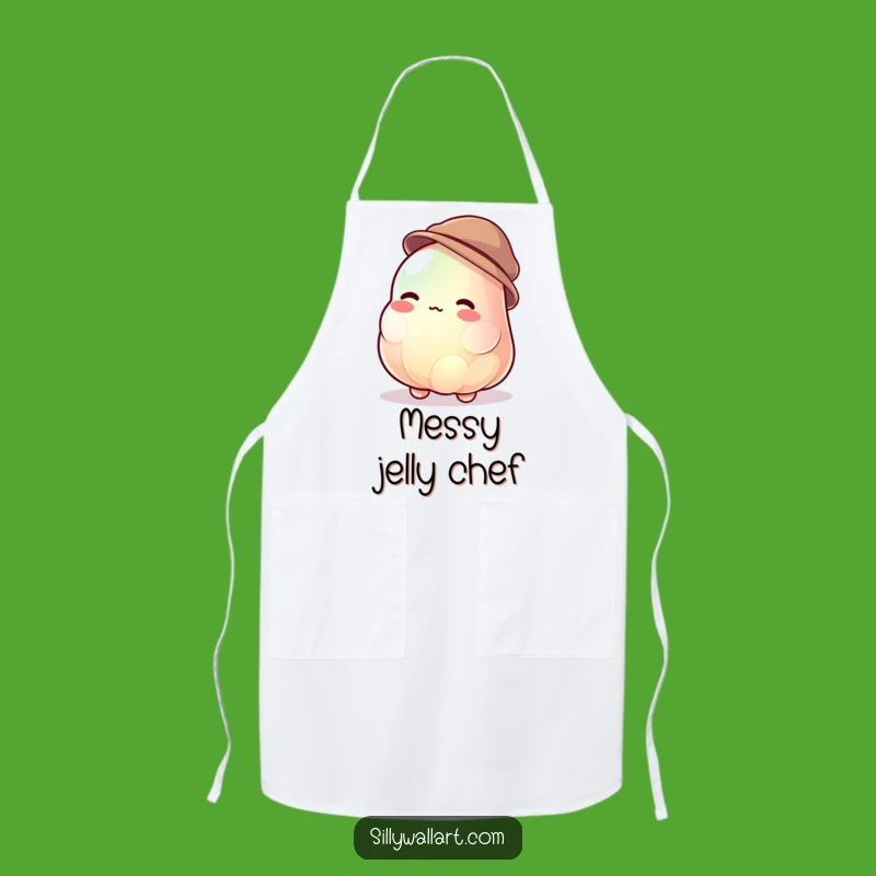 Funny Jelly Blob Apron - Jiggling Hat Wearer & Uncontrollable Chef Gift