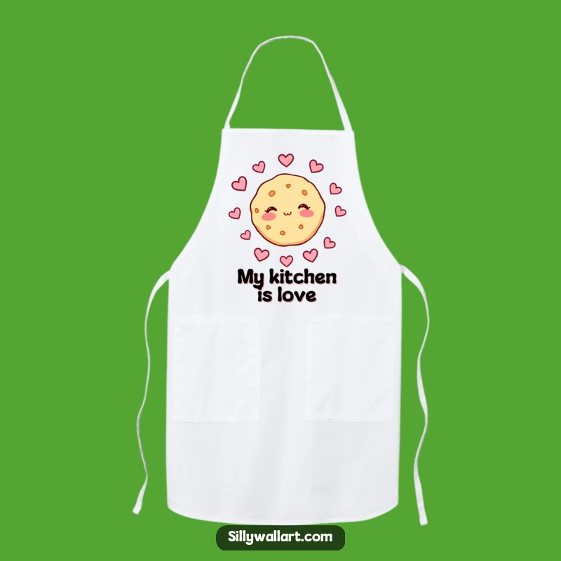 Funny Blushing Cookie Hearts Apron - Hilarious Kitchen Wear for Baking Love