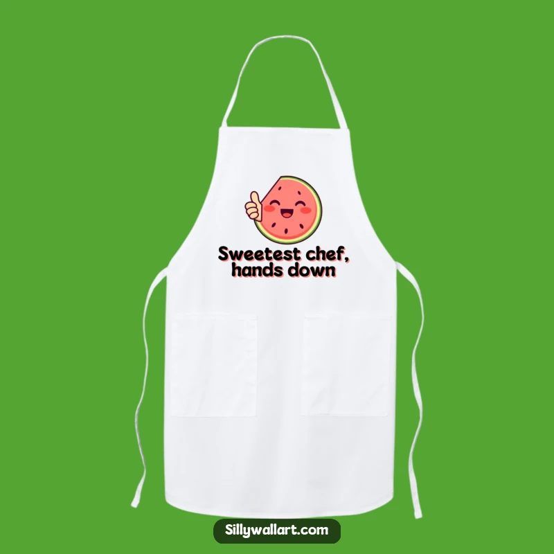 Funny Watermelon Thumbs Up Apron - Serve Up Smiles in the Kitchen