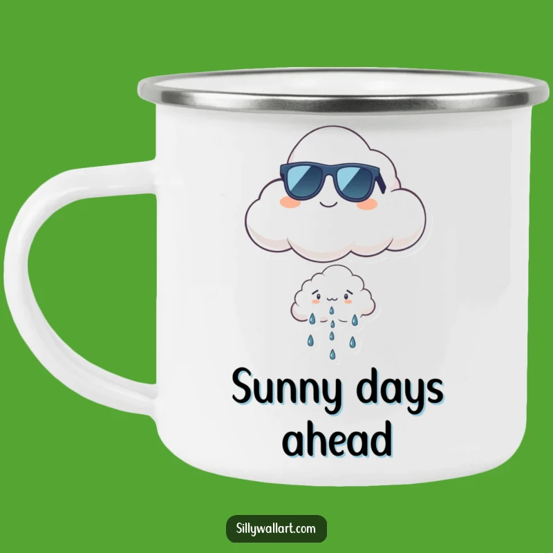 Funny Cool Cloud Camping Mug: Sunglasses Cloud Mug, Perfect Outdoor Funny Gift