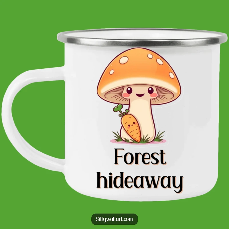 Funny Shy Carrot Camping Mug - Durable Garden Enamel Cup Gift