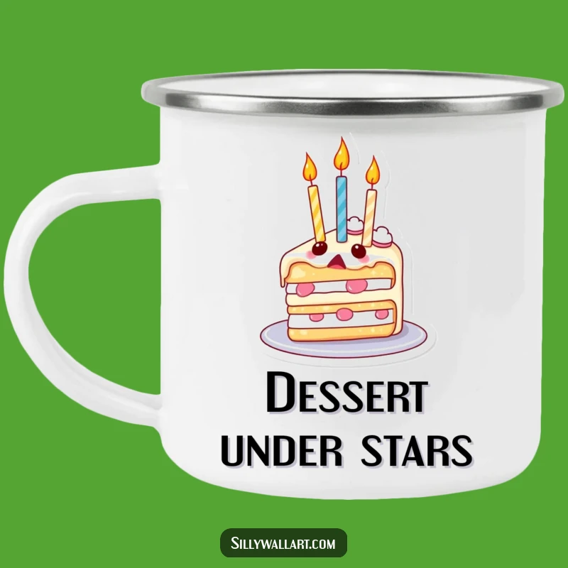 Funny Surprised Cake Candles Balloon Camping Mug - Sweet Adventure Gear