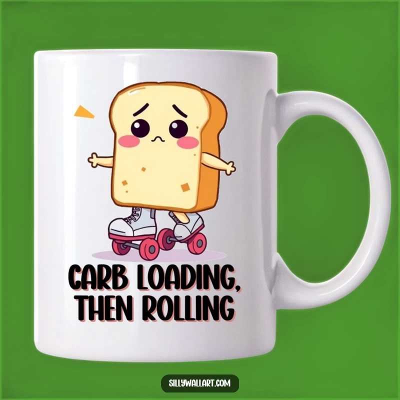 Funny Bread Roller Skates Mug - Hilarious Gift for Cluelessly Amusing Friends