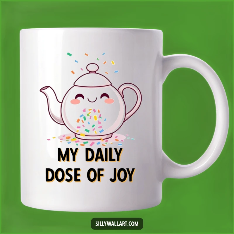 Funny Confetti Party Teapot Mug: A Cheerful Gift for Celebration Lovers