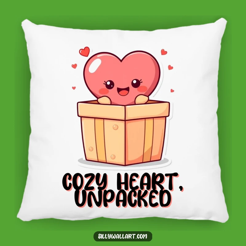 Funny Heart Gift Pillow - Comfy & Cheerful Accent for Cozy Hugs