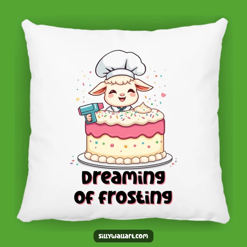 Funny Lamb Chef Pillow: Cozy Giggling Baker Comfort