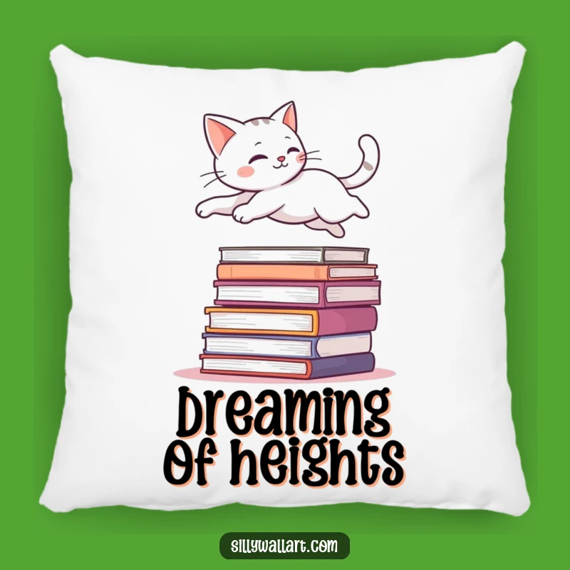 Funny Leaping Cat Pillow - Cozy Acrobat Accent Pillow Gift