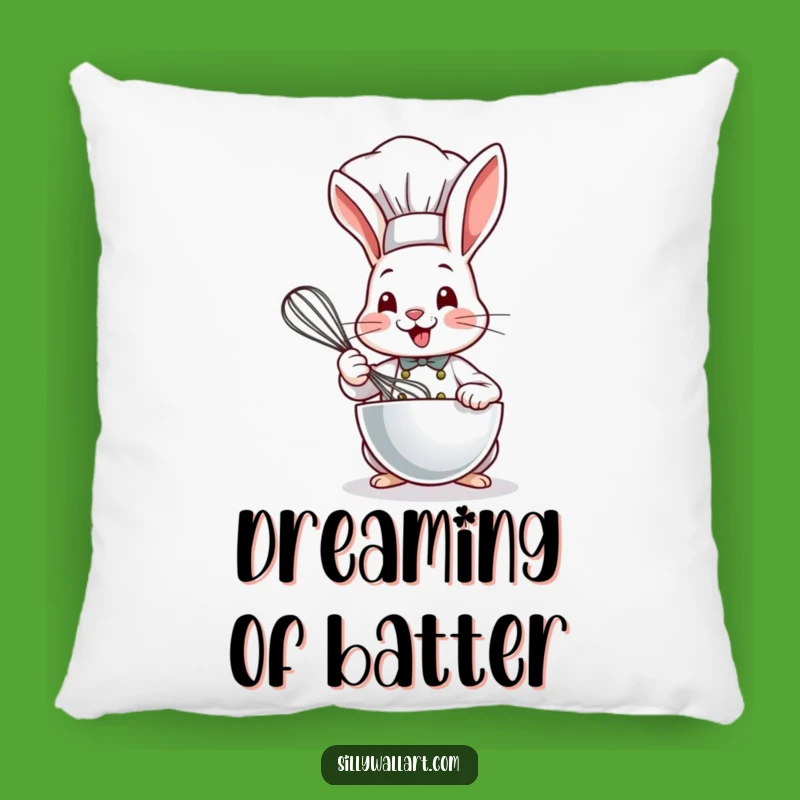 Funny Bunny Chef Pillow: Cozy Whisking Comfort, Perfect Cute Gift!
