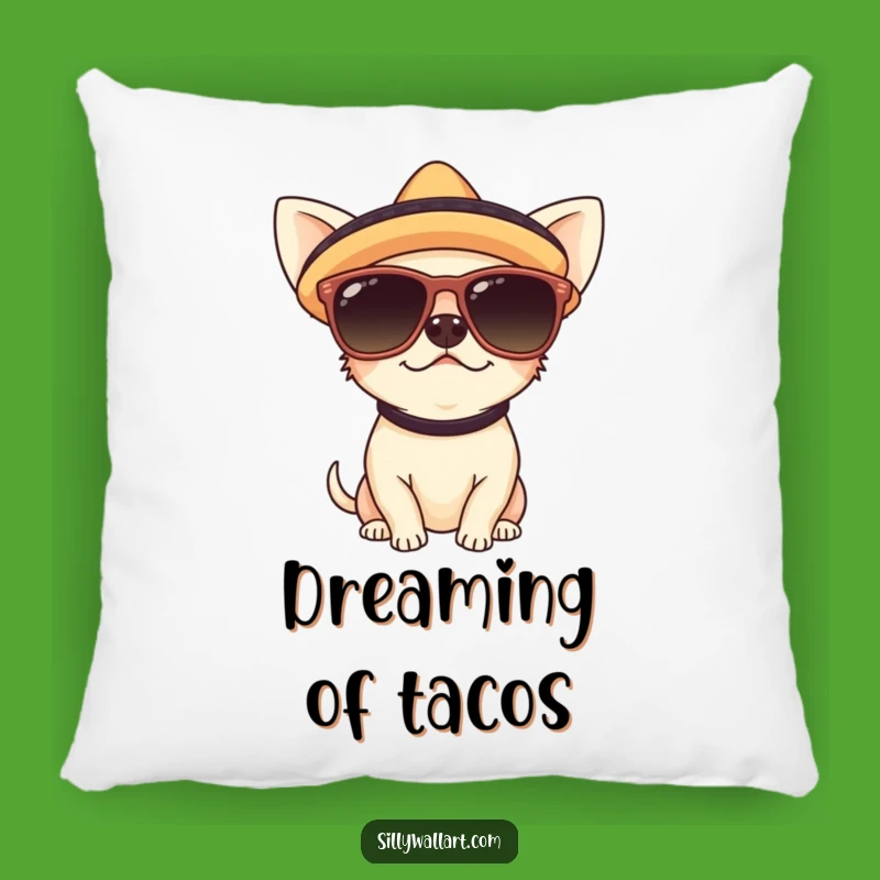 Funny Chihuahua Comfort Pillow: Snuggle Up with Fiesta Fun and Pup Cuddles
