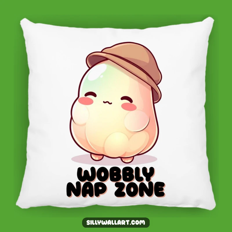 Funny Jelly Blob Pillow - Jiggling Hat Wearer & Uncontrollable Comfort Gift