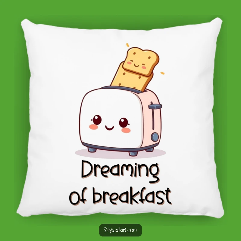 Funny Toaster Toast Launch Pillow: Hilarious Decor for Cozy Kitchens