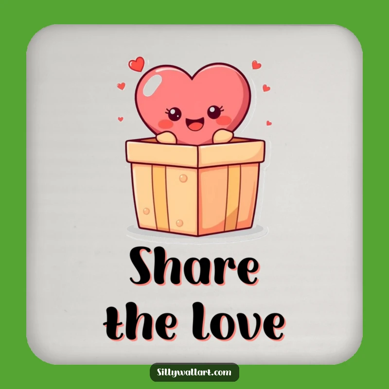 Funny Heart Gift Coaster - Add a Cheerful Touch to Your Table