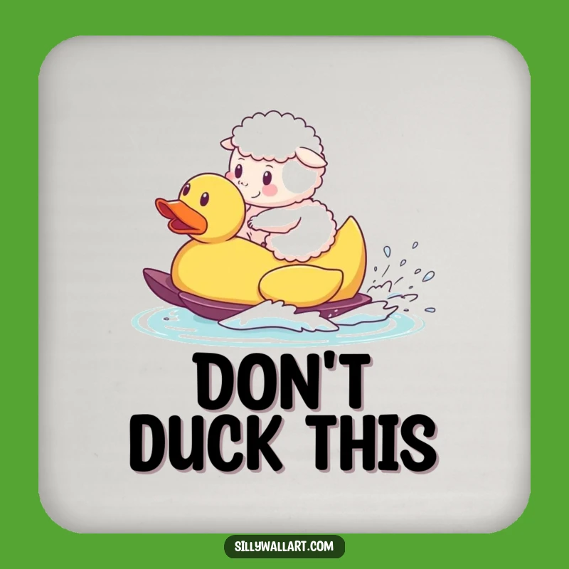 Funny Sheep Waterski Coaster: Hilarious Farm Protection for Your Table