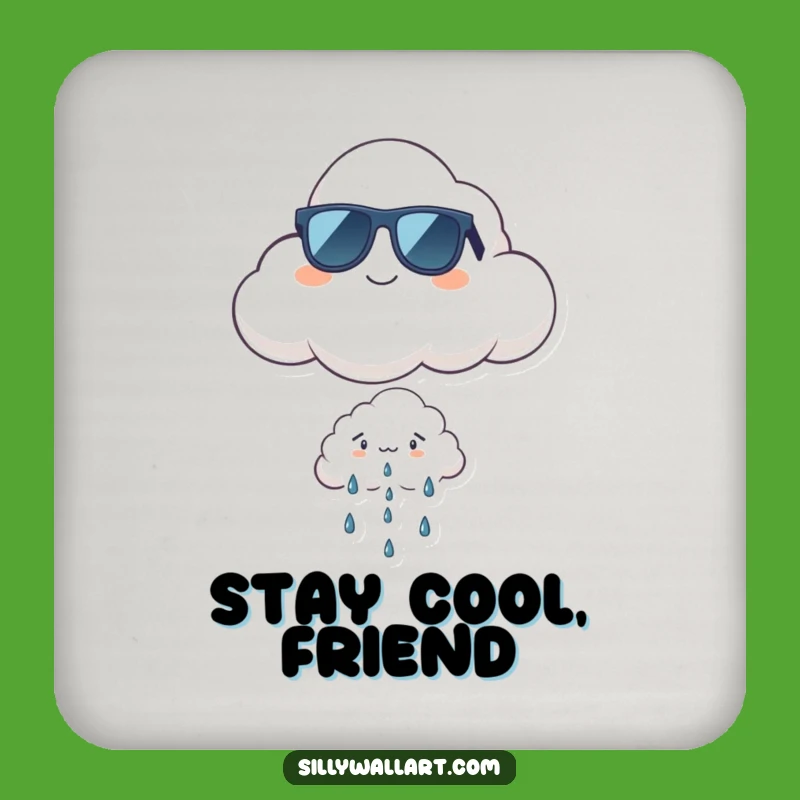 Funny Cool Cloud Coaster: Sunglasses Cloud Protector, Perfect Tiny Funny Gift