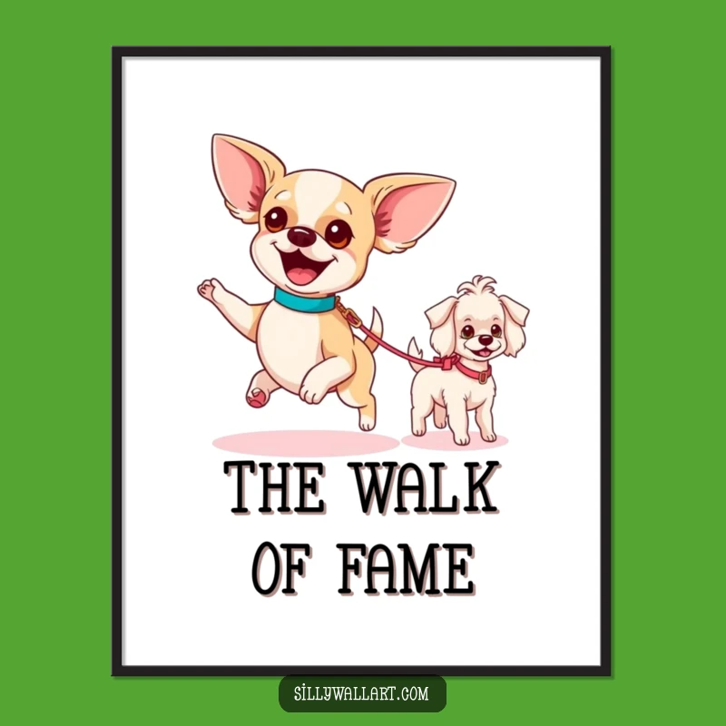 Funny Dog Parade Poster: Decorate Your Space with Canine Charm