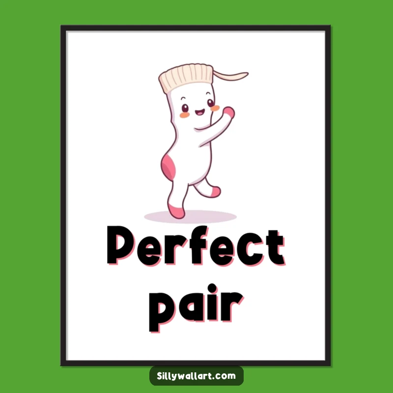 Funny Sock Tango Poster - Hilarious Wall Art for Comical Spaces