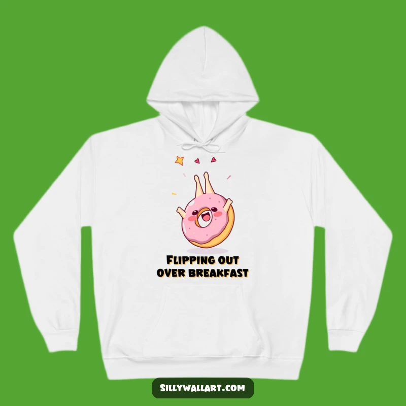 Funny Cheerful Donut Somersault Hoodie - Cozy & Hilarious Sweet Treat Apparel