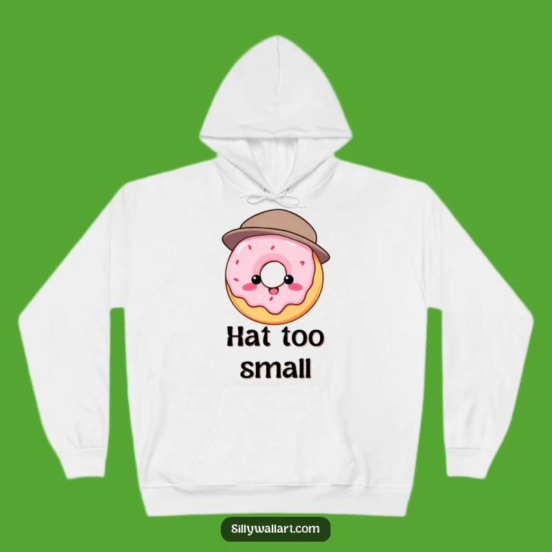 Funny Donut Hoodie: Hat struggle, cozy and hilarious for lovers of sweet, quirky fun.