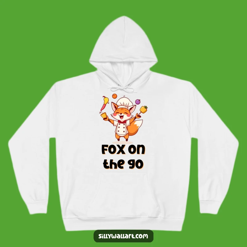 Funny Fox Chef Hoodie: Juggling Warmth, Perfect Cozy Gift!