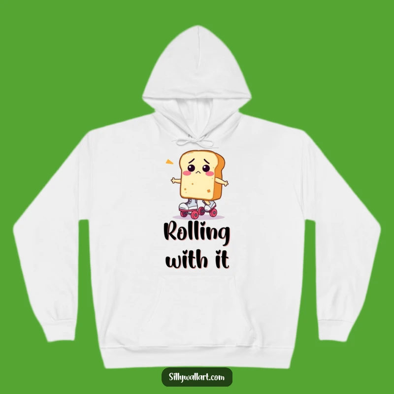 Funny Bread Roller Skates Hoodie - Cozy & Hilarious Apparel for the Bewildered