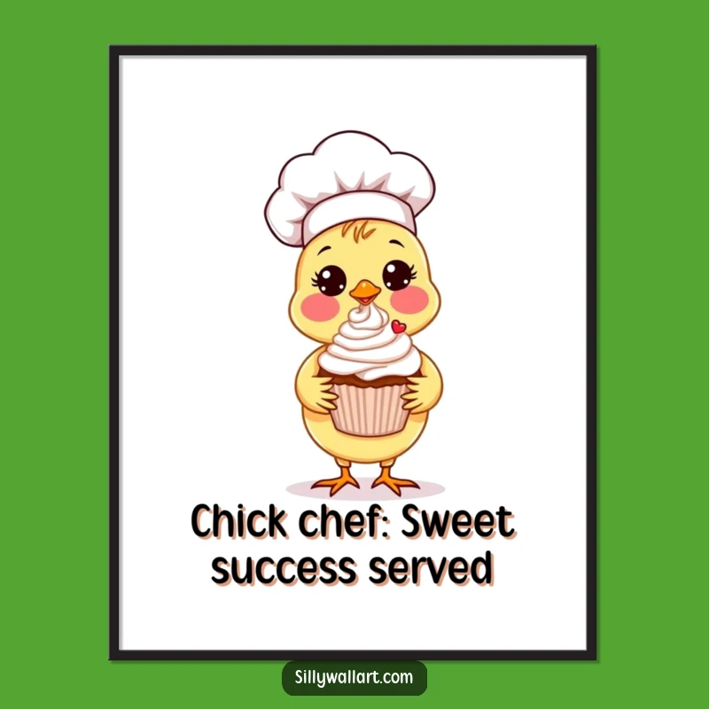 Free Printable Chick Chef Wall Art: Sweet Kitchen Decor Downloadable!