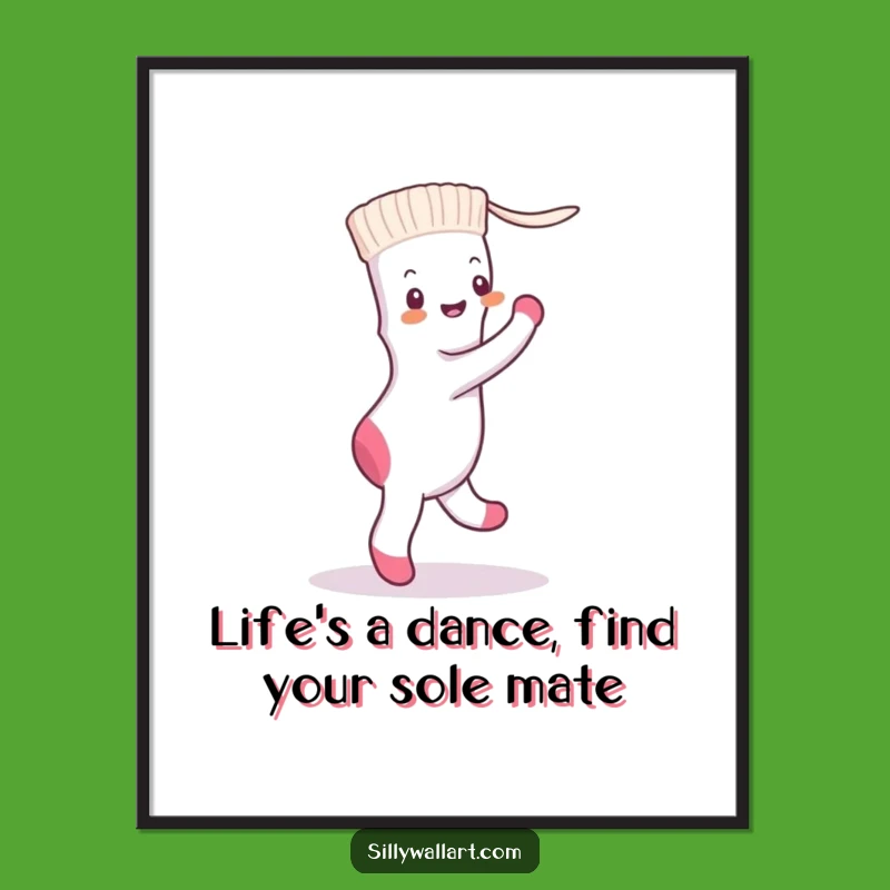 Funny Free Printable Wall Art: Sock Tango with Dryer Sheet - Downloadable Decor!