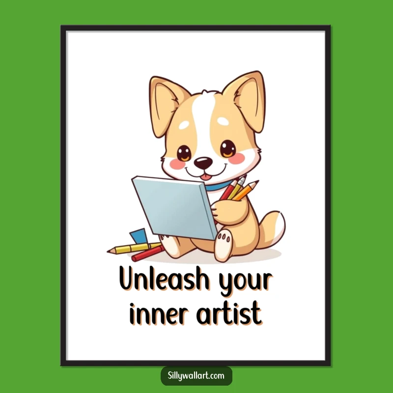Free Printable Dog Artist Wall Art: Inspiring & Funny Downloadable Decor!