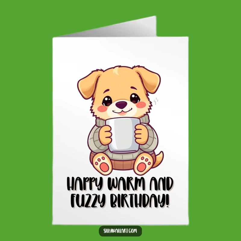 Free Printable Birthday Card: Cozy Dog - Hilarious Downloadable Gift for a Warm Celebration!