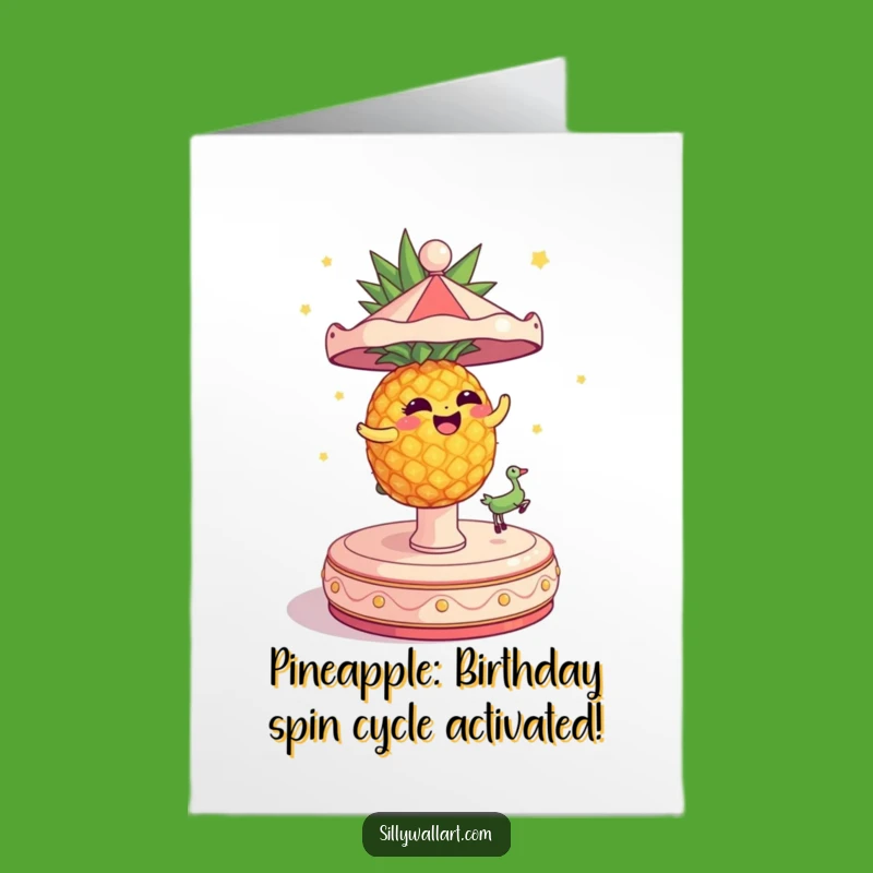Dizzy Pineapple Free Printable Birthday Card - Wildly Fun Downloadable Gift