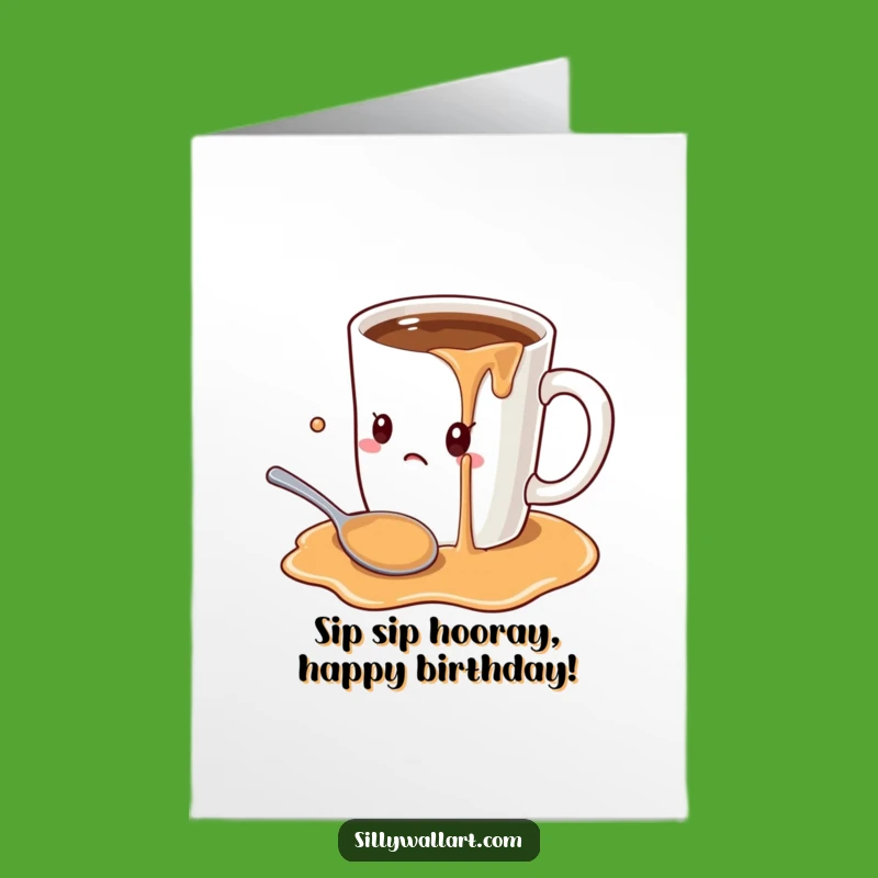 Free Printable Coffee Mug Birthday Card: Overflowing Fun Downloadable Gift