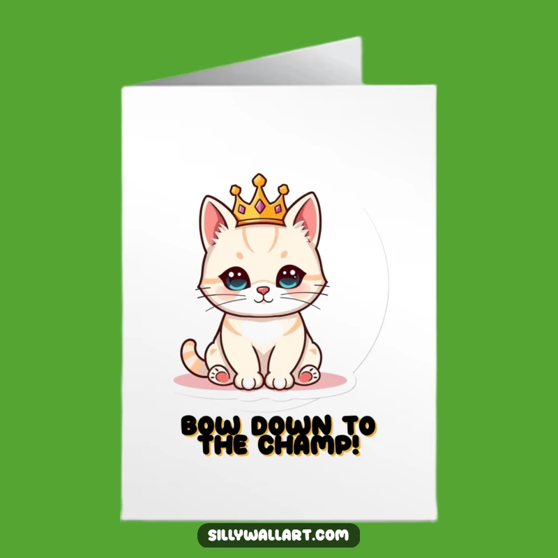 Free Printable Congrats Card: Royal Cat's Pawsome Congrats Downloadable Gift