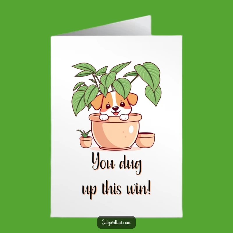 Free Printable Congrats Card: Smiling Dog - Hilarious Downloadable Gift for Big Achievements!