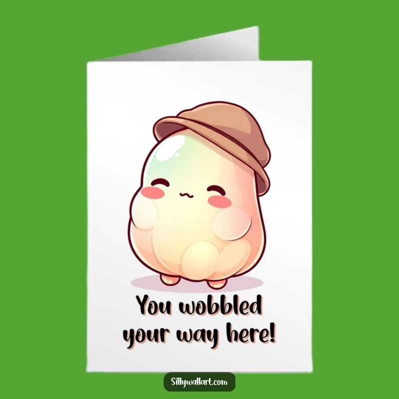 Free Printable Congrats Card: Wobbly Jelly Hat Funny Downloadable Gift
