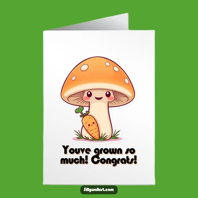 Shy Carrot Free Printable Congrats Card - Sweet Downloadable Gift