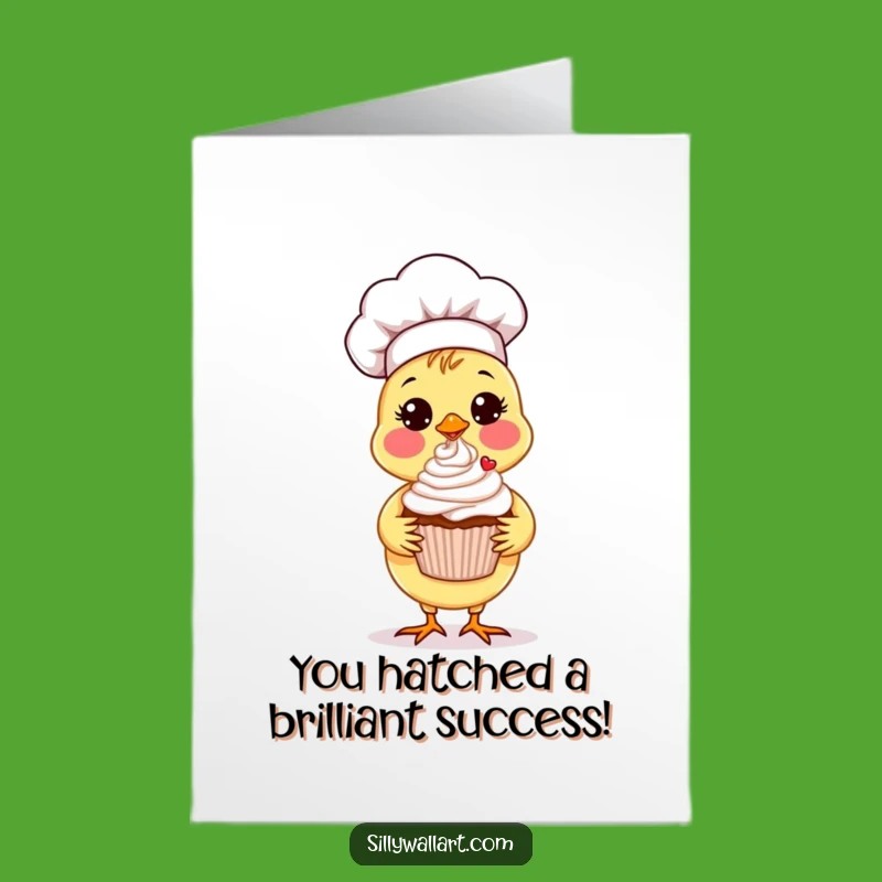 Free Printable Chick Chef Congrats Card: Cupcake Celebration Downloadable!