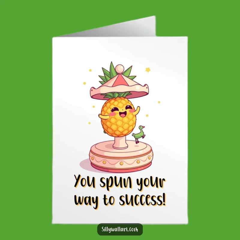 Spinning Pineapple Free Printable Congrats Card - Fun Downloadable Gift