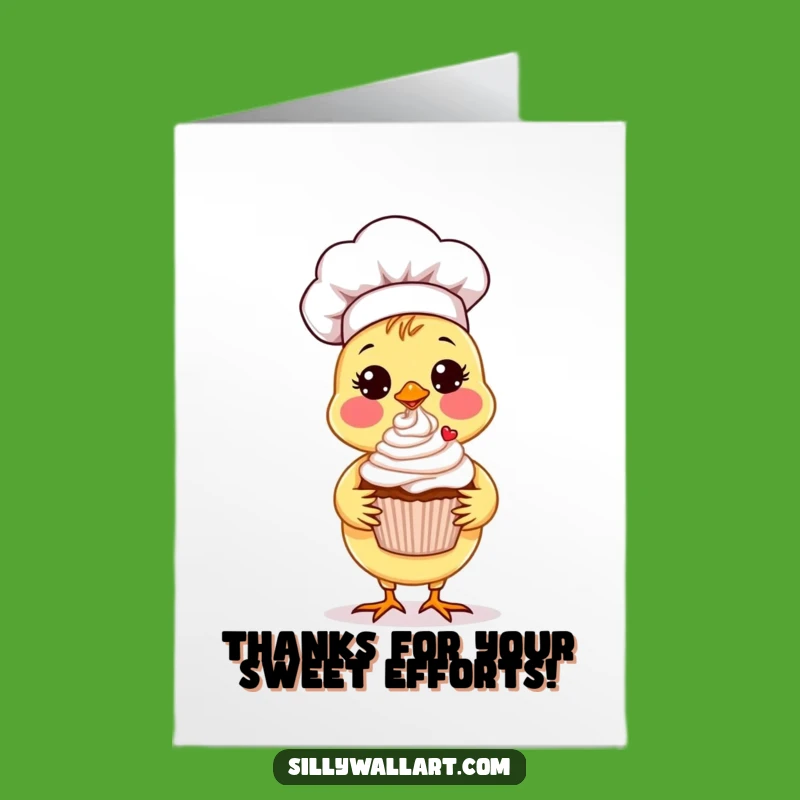 Free Printable Chick Chef Thank You Card: Sweet Treat Downloadable!