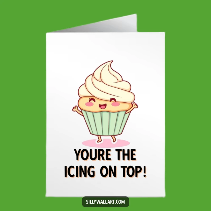 Free Printable Funny Cupcake Thank You Card: Dancing Treat Downloadable Gift