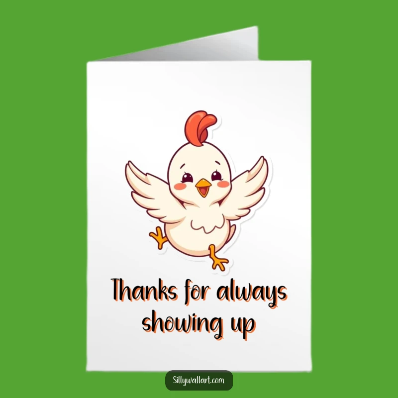 Free Printable Rubber Chicken Thank You Card: Flying Thanks Funny Downloadable Gift for Everyone