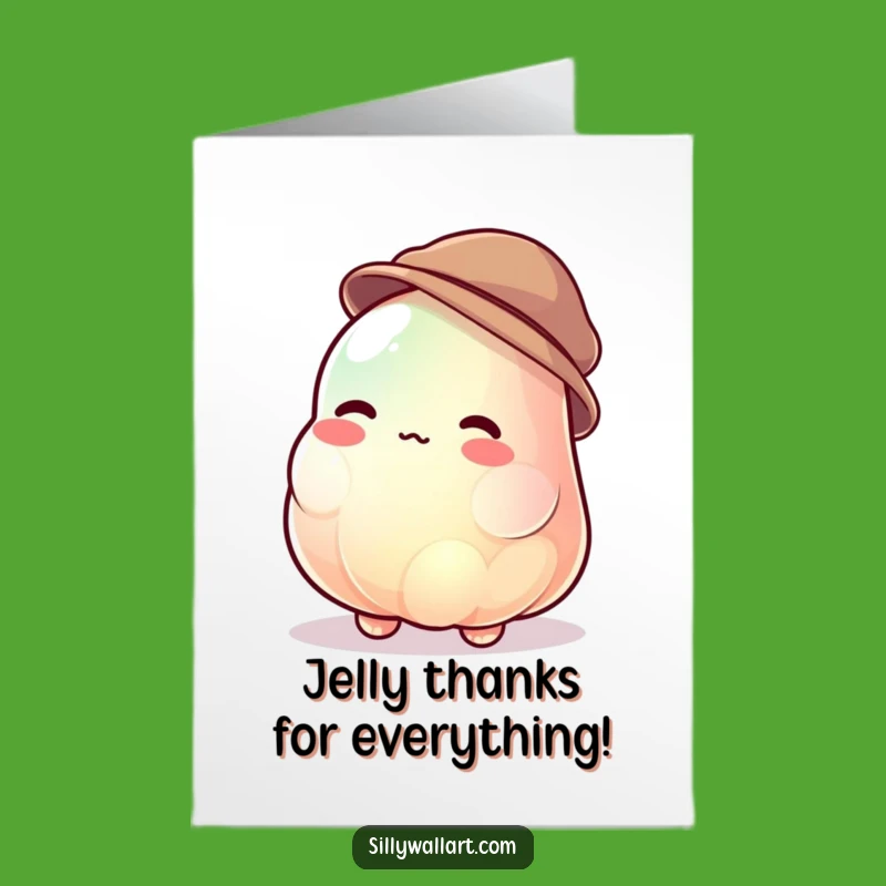 Free Printable Thank You Card: Wobbly Jelly Hat Funny Downloadable Gift