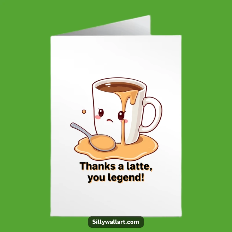Free Printable Coffee Mug Thank You Card: A Latte Thanks Downloadable