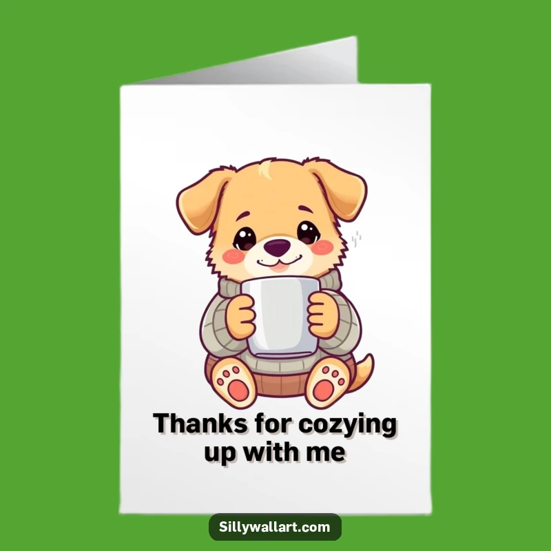 Free Printable Thank You Card: Cozy Dog - Hilarious Downloadable Gift for Warm Appreciation!