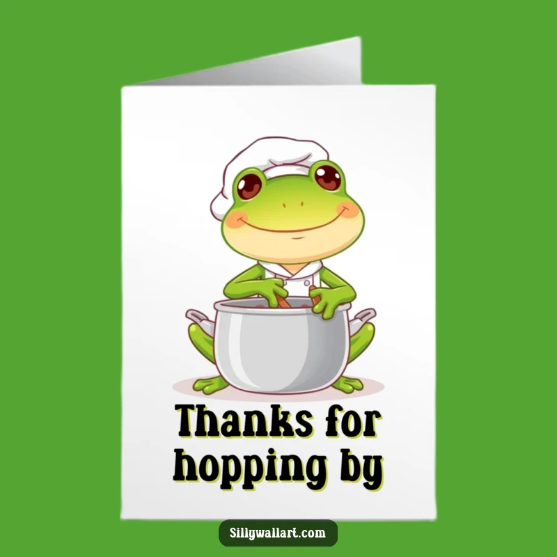 Free Printable Frog Chef Thank You Card - Cheerful & Funny Downloadable Gratitude!