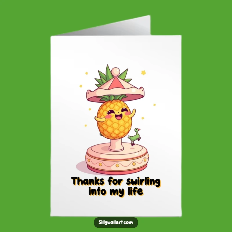 Dizzy Pineapple Free Printable Thank You Card - Fun Downloadable Gift