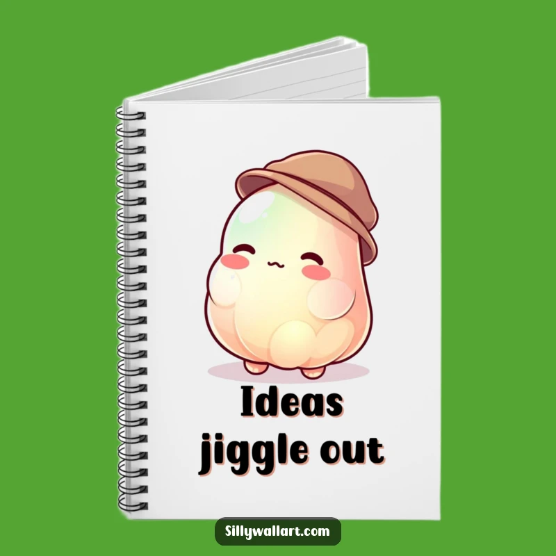 Funny Jelly Blob Notebook - Jiggling Hat Wearer & Uncontrollable Journal Gift